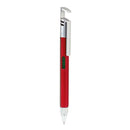 Multi-function Ballpoint Pen Phone Bracket Screwdriver Level Ruler (Red)