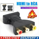 HDMI Male to 3-RCA Female Composite AV Video Audio Adapter Converter for TV PC