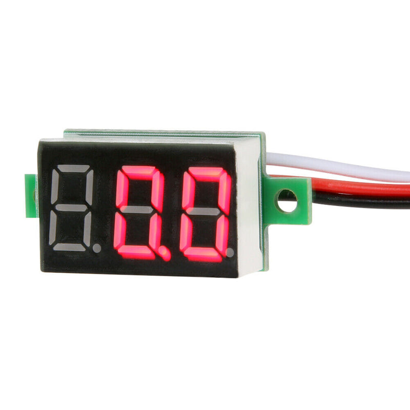 0.36inch LED Digital Voltmeter DC0-100V Three Line Volt Meter(Red) A