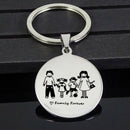 Fashion Family Mom Dad Daughter Son Pet Keychain Stainless Steel Keyring â„–[