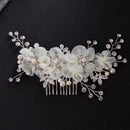 Accessorio per pettine per capelli da sposa con strass in cristallo perline per
