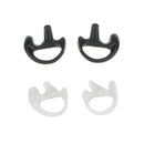 2Pair Replacement Medium Silicone Earbud for Two-Way Radio Audio Black+White