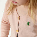 Green Dinosaur Badge Lapel Pin Brooch For Bag Backpack Accessories Kids Gift TO
