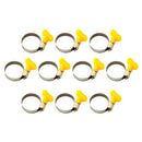10Piece Key-Type 22-32mm  Adjustable Stainless Steel Hose Clamp Pipe