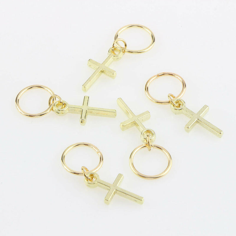 50pcs Hair  Braid Rings Shell Feather Cross Hair Loops Clips Accessories