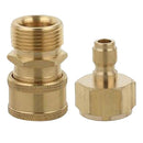 2 x Brass Garden Hose Quick Connector Internal M22 x 1.5mm Male Thread &