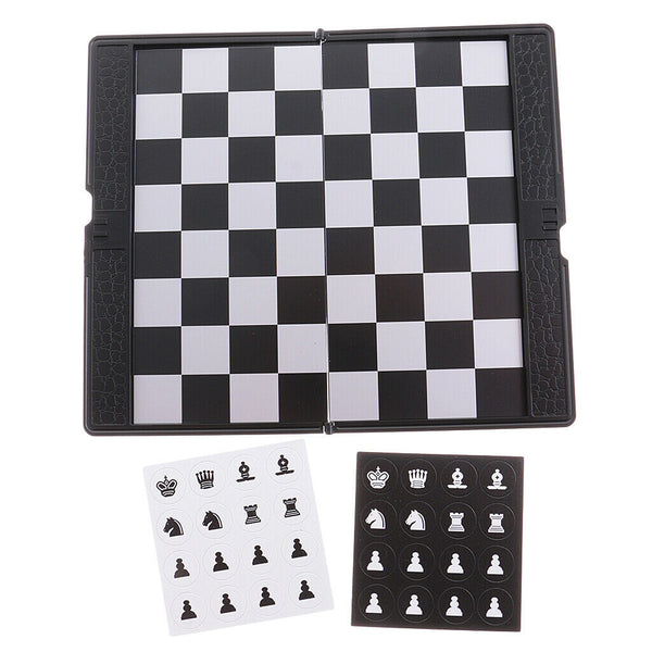 Foldable Mini Magnetic Chess Set Portable Wallet Pocket Chess Board Games with