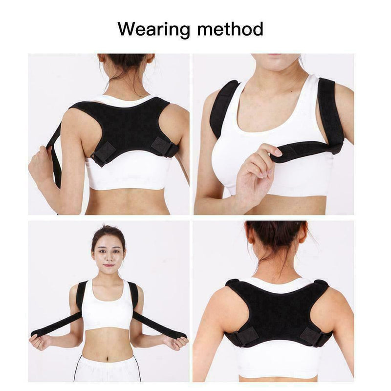 Back Posture Corrector Shoulder Straight Support Brace Belt Therapy Adjusta F7E2