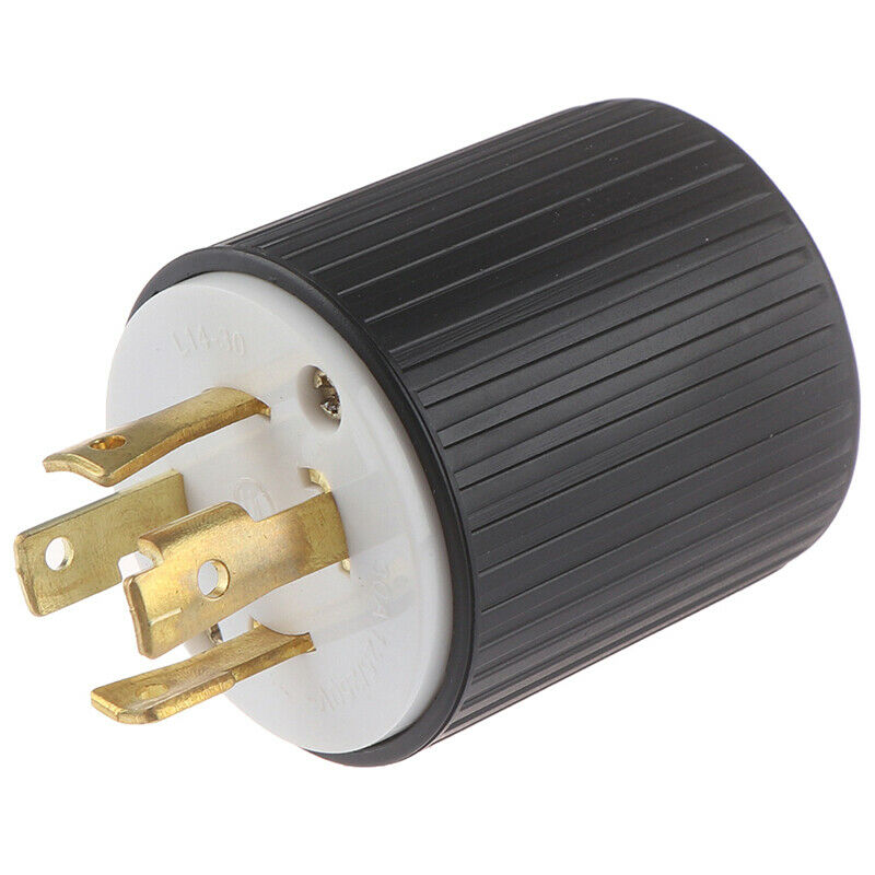 30Amp 125/250 Volt 3 Pole 4 Wire Grounding Lock Locking Male Plug L14 xiF Gw