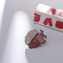 Anatomical Heart Enamel Pins Shirt Lapel Badges Creative Brooches (Style 2) A