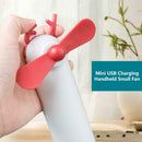 Cartoon Deer USB Rechargeable Handheld Small Fan Mini Portable Fan (1pc) A