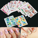 50 Sheets Flower Pattern Nail Art Decals Water Transfer Stickers DIY Decor Hot