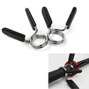 2x Standard Olympic Barbells Spring Clips Dumbbell Bar Gym Lifting Bars Collar
