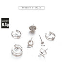 7pcs/Lots Boho Beach Retro Stud Clip Earrings Women Shell Ear Cuff Jewelry Gift