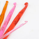 Portable Ergonomic Needles Extra Long Soft Grip Handles Crochet Hooks Set