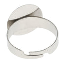 50pcs Blank Adjustable Ring Base for DIY Cabochon Ring Jewelry Craft 1.5cm