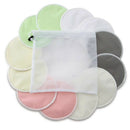 Organic Bamboo Nursing Pads (12 Pack) with Bonus Laundry Bag By - Washable