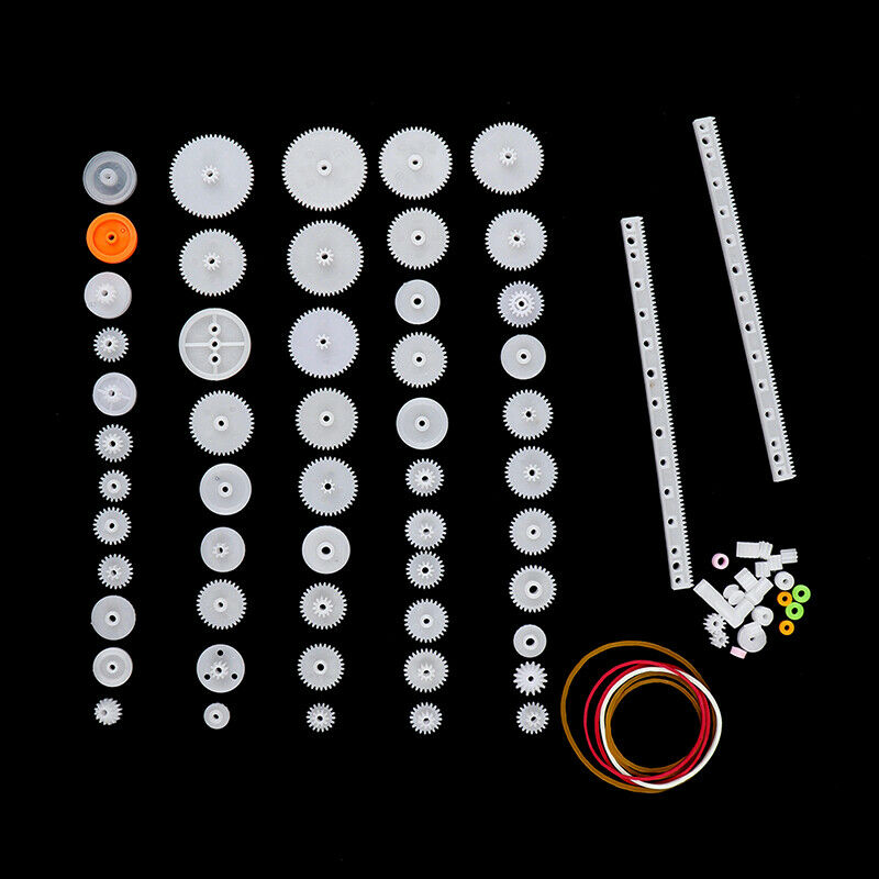 75 PCS lot Plastic Gear Set DIY.Rack Pulley Belt Worm Gears SingleB Ew