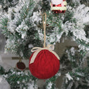 Christmas Knit Ball Pendant Tree Hanging Ornament Home Decoration (Red)