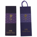Rose Valentine's Day Gift Golden Rose Flower with Little Bear Purple