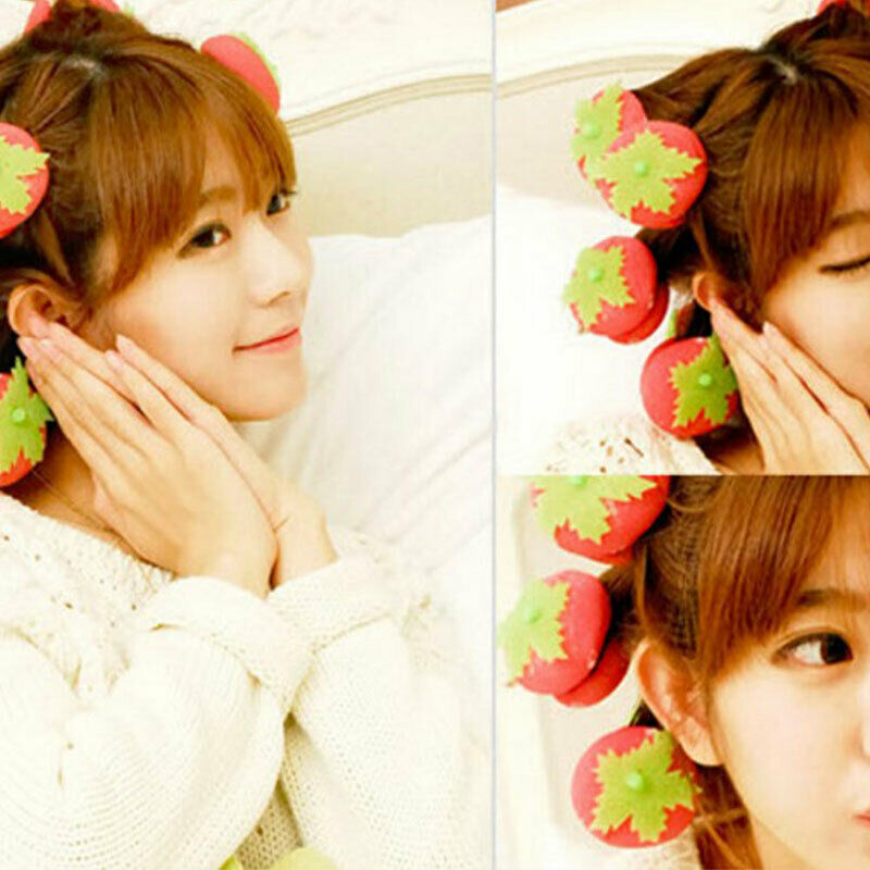 6Pcs Magic Hair Curlers Rollers Curler Soft Sponge Foam Balls Curling RolleS Ew