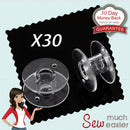 30x Empty Plastic Bobbins for Sewing Machines Janome Brother Elna Singer bobbin