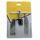 9pc T-Wrench Hand Screw Thread M3-M6 Taps Reamer Taper Set Twist Drill Bits SDFG