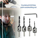 4pcs Countersink Drill Woodworking HSS Drill Bit Kit for Drilling Holes