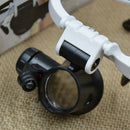 8x 15x 23x Double Eye Loupe Head Wearing Repair Jeweler Watch Clock Magnifi
