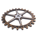 2 pieces Rustic Industrial Wooden Wall Hanging Gear Home Bar Art Decor 29CM