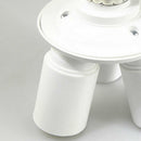 3 E27 Light Bulb Socket to AC Wall Outlet Plug Adapter On/Off Switch White