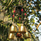 5 Bells Wind Chimes Antirust Bell Outdoor Decorations Lucky Metal Pagoda Be