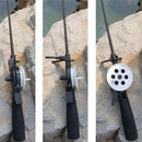 Portable Lightweight Ice Winter Fishing Rod w/ Reel Outdoor Sport 36cm