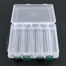 Double Sided 5+5 Compartments High Strength Transparent Plastic Fishing Box A