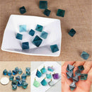 Natural Stone Blue Fluorite Crystal Rock Octahedron Quartz Specimen Decoration