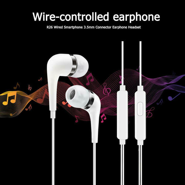 Hi-Fi Wired Earphones Earbuds Line Control 3.5mm In-Ear Headphones with Mic #SFD