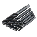 Twist Drill Bit Set - 5 Pcs Hex Shank HSS Hand Tap Screw Drill Bit Set for Steel