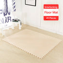 20 Pcs Play Puzzle Mat Anti Slip Square Foam Floor Tile for Kidsroom Bedroom