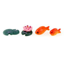 4x Fish lotus Leaves Miniatures For Fairy Garden Gnomes Moss TerrariumsDecorhtJR