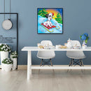 5D Full Drill Diamond Painting Kit Ski Dog Rhinestone Handicraft Mosaic