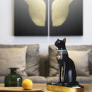 Ancient Cat Statue with Tea Light Candle Holder Office Desktop Exotic Decor