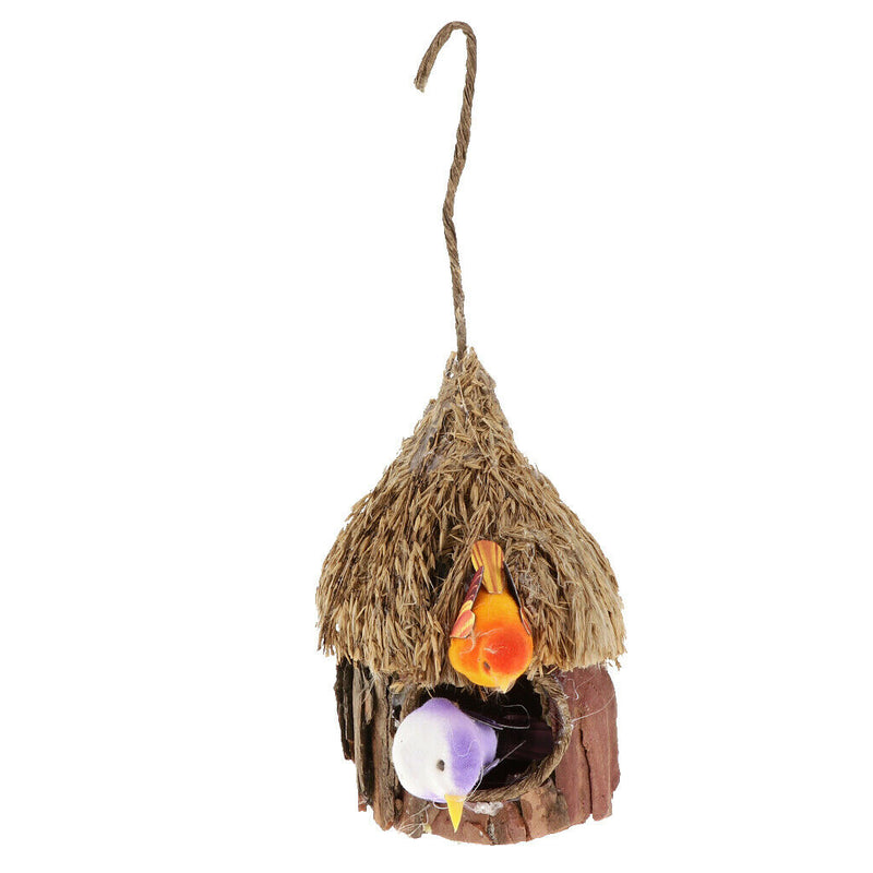 Hanging Bird Nest Pet Grass Cave Parrot Hatching Breeding Nest Photo Props