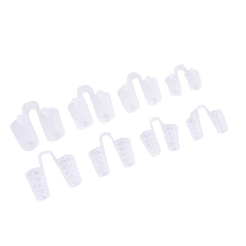 8 Pcs/Box Anti Snore Apnea Slicone Nose Clip Anti-snoring Breathe Aid Stop Sn BX