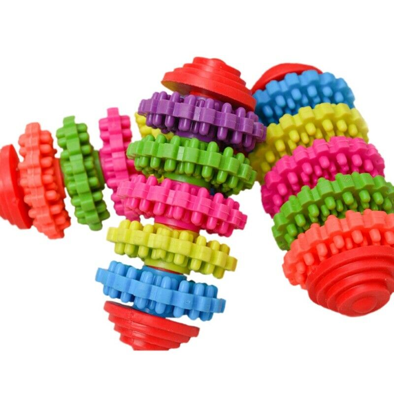 Nice Colorful Rubber Pet Dog Puppy Dental Teething Healthy Teeth Gums Chew