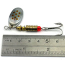 10 Pcs Metal Fishing Baits Metal Spinner Lures Hook Fishing Gears Tool 6.3cm BX