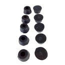 10 Pcs 17mm x 10mm Conical Recessed Rubber Feet Bumpers Covers Black E5F6