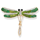 Enamel Dragonfly Brooch Crystal Collar Bridal Brooch Pin Women Jewelry Gift  3C