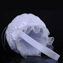 Wedding Basket Flower Girl Basket Party Decoration Love Case Satin Burlap B