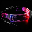 LED Glasses Clear Visor Party Luminous Glasses Light Up Rave DJ Sun Glasses