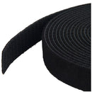 Utility Nylon Double-sided Black Hook & Loop Fastening Tape Strip Cable Tie Y6X5
